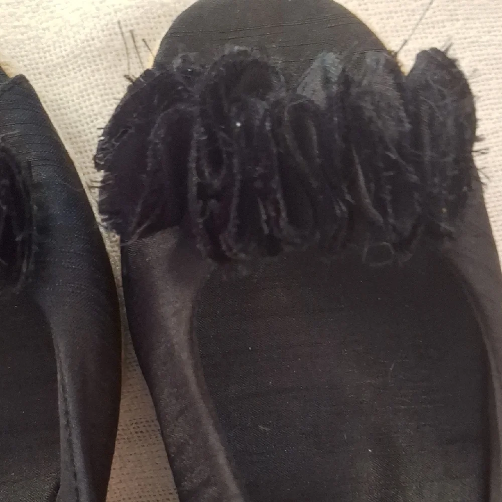 Dressbarn Black Espadrille Slingback Shoes Size 8
